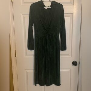 Green Satin Dress